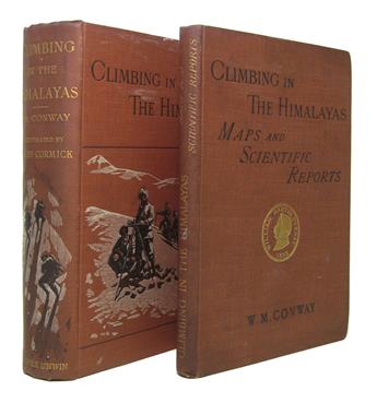 CONWAY, WILLIAM MARTIN, Sir.  Climbing and Exploration in the Karakoram-Himalayas.  2 vols.  1894.  Trade issue.